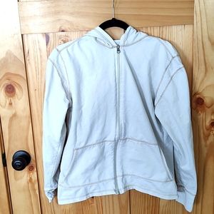 Off white zip up hoodie